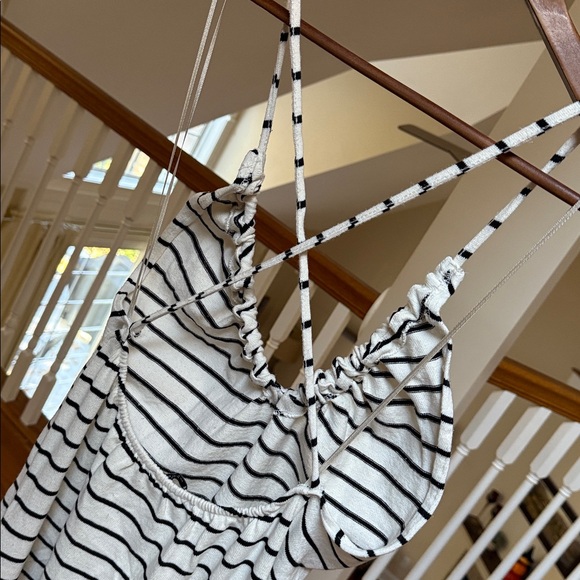 ❌ZARA Striped Dress Coastal Cross Back Long - Picture 4 of 7